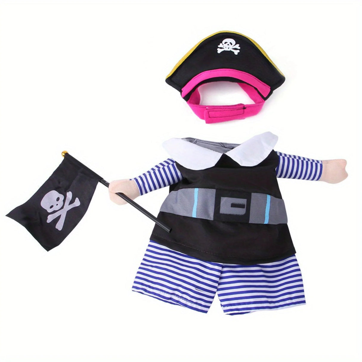 Pet Transformation Outfit New Pirate Standing Outfit Pirate Look, Dog Outing, Cat Funny Makeover Clothes