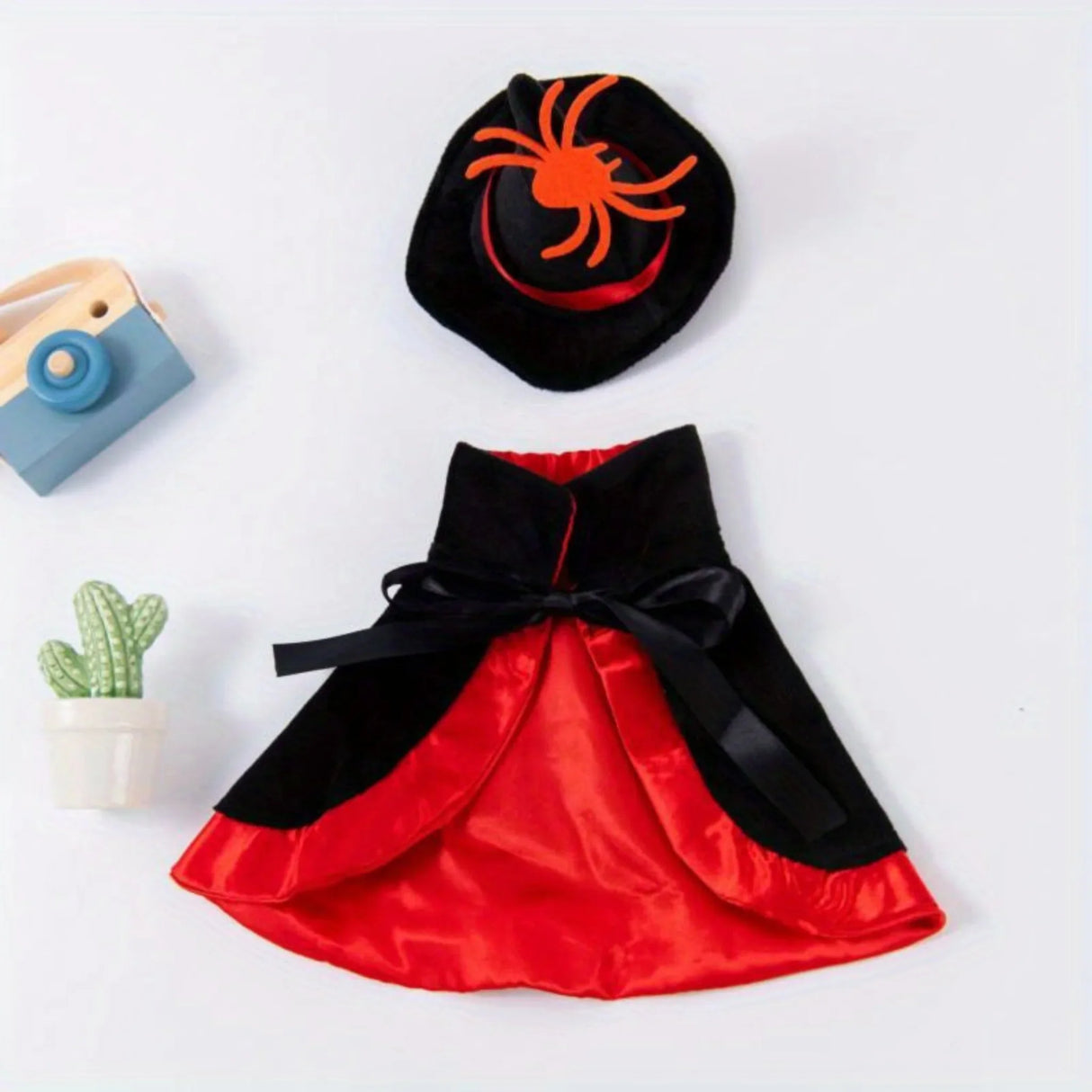 Halloween Pet Costume - Cute Wizard Outfit with Black Hat & Cape, Soft Polyester Costume for Small Dogs, Puppies, Cats - Easy-to-Wear Halloween Party Costume for Trick-or-Treat, Photo Shoots - Perfect for Halloween Celebratio