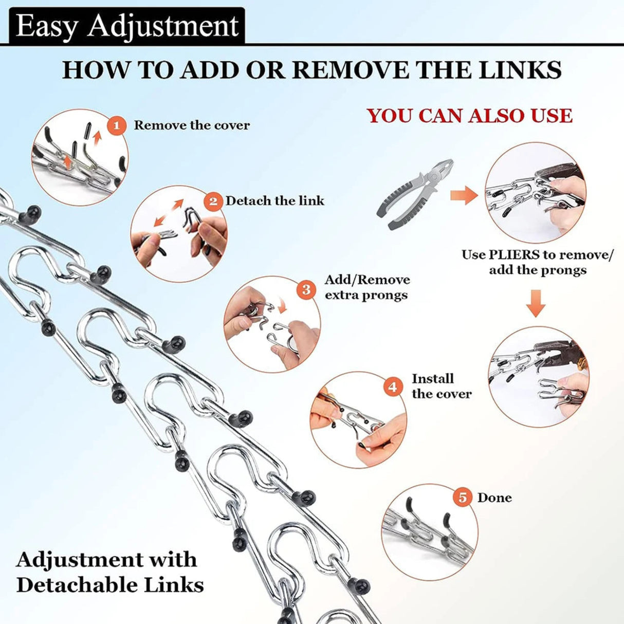 Choke Collar for Dogs, Reflective Covered Dog Spike Pinch Collar, Adjustable Dog Training Collar Buckle for Small Large Dogs