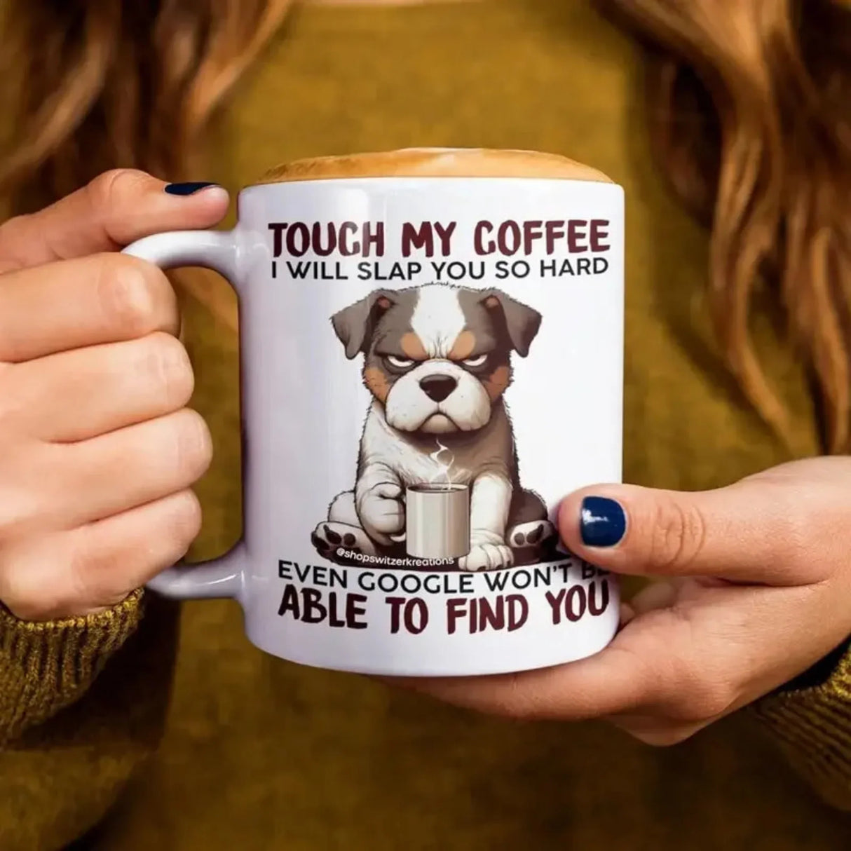 1pc 3A grade 11oz ceramic White Ceramic Coffee Mug With Dog Pattern,Suitable For Daily Drinking Christmas Thanksgiving Halloween