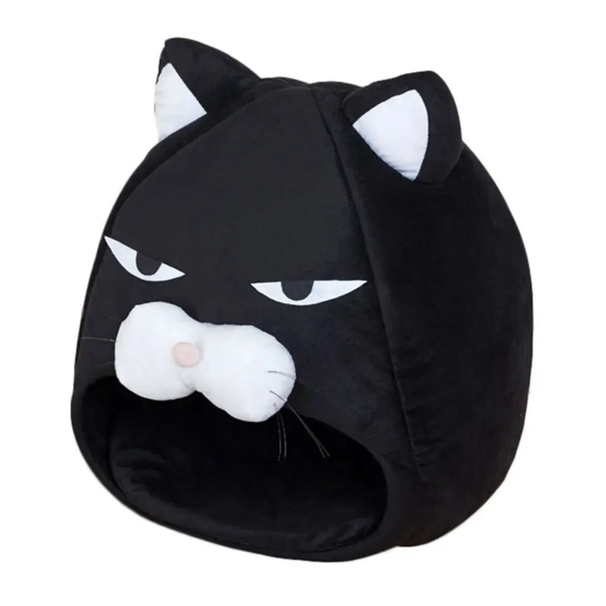 Foldable Cat House Soft Pet Nest With Cushion Cute Cartoon House for Cats Dogs Warm Puppy Kennel Kitten Cave Mat Cat Accessories