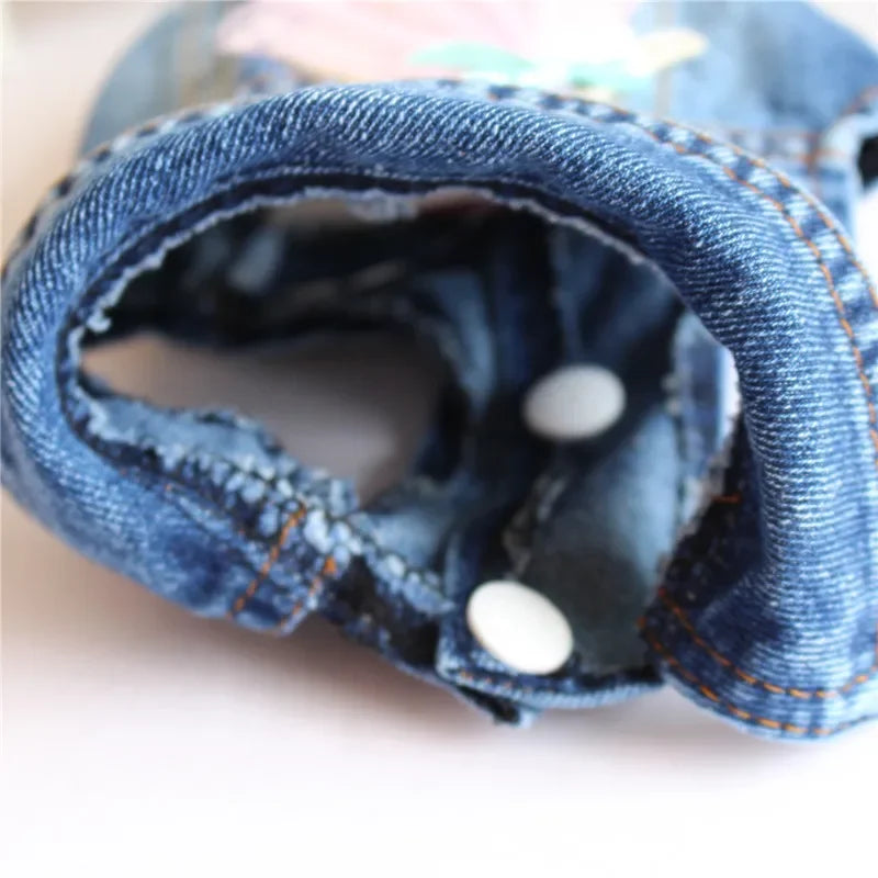Spring Denim Dog Vest Shih Tzu Clothes for Small Dogs Yorkshire Terrier Puppy Jeans Jacket for Chihuahua Apparel Cat Clothes