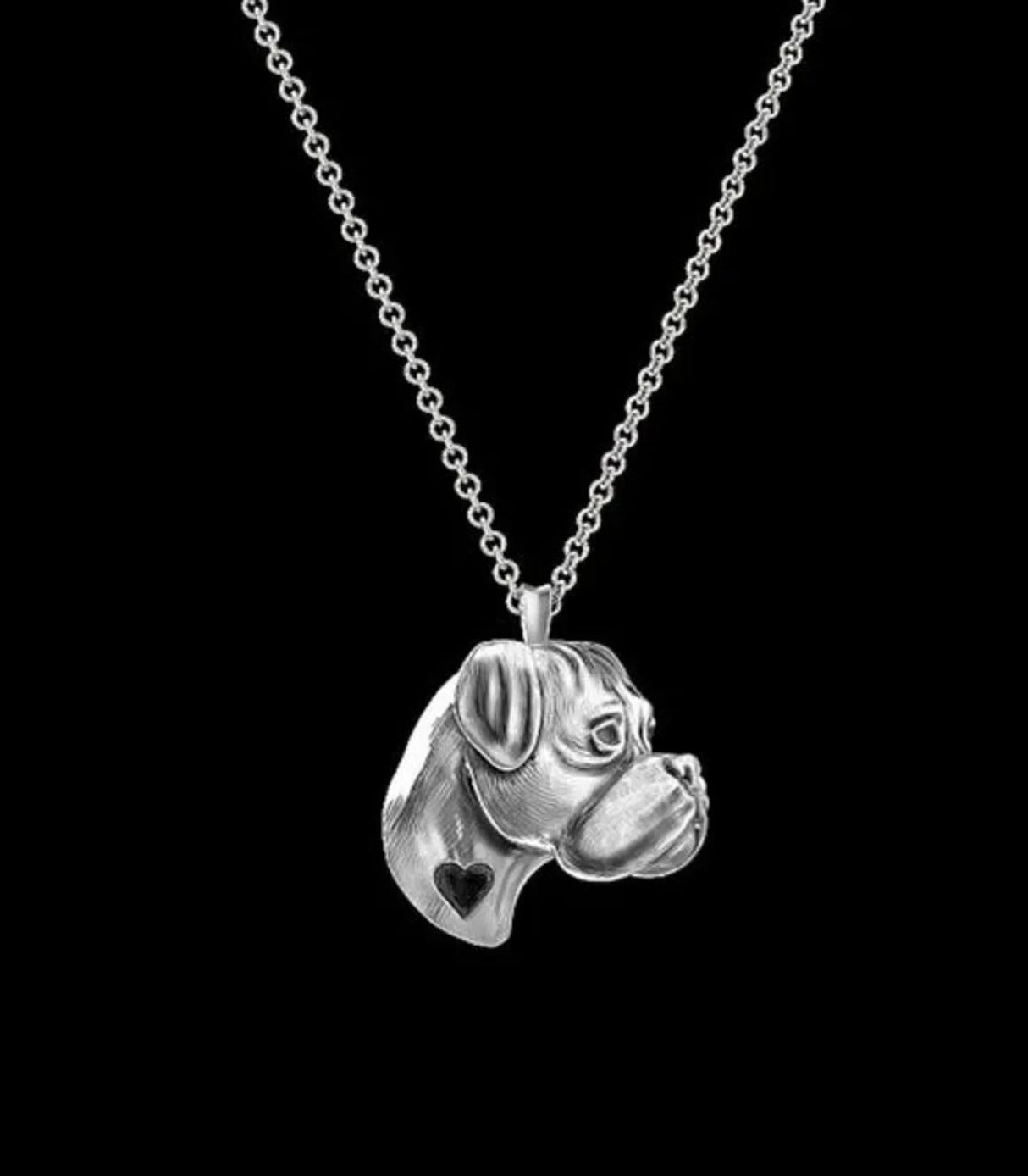 dog necklace Handmade boxer necklace Embossed pendant jewelry golden colors plated in stock fast delivery