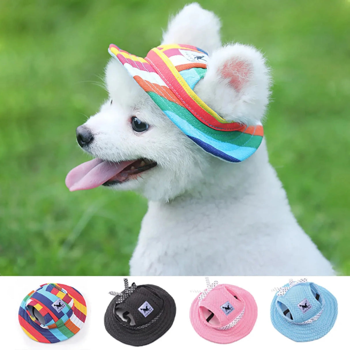 Gorro para mascotas, perros y gatos, transpirable, de verano, de tela de malla, de lona, para perros pequeños, medianos y gatos, productos para mascotas