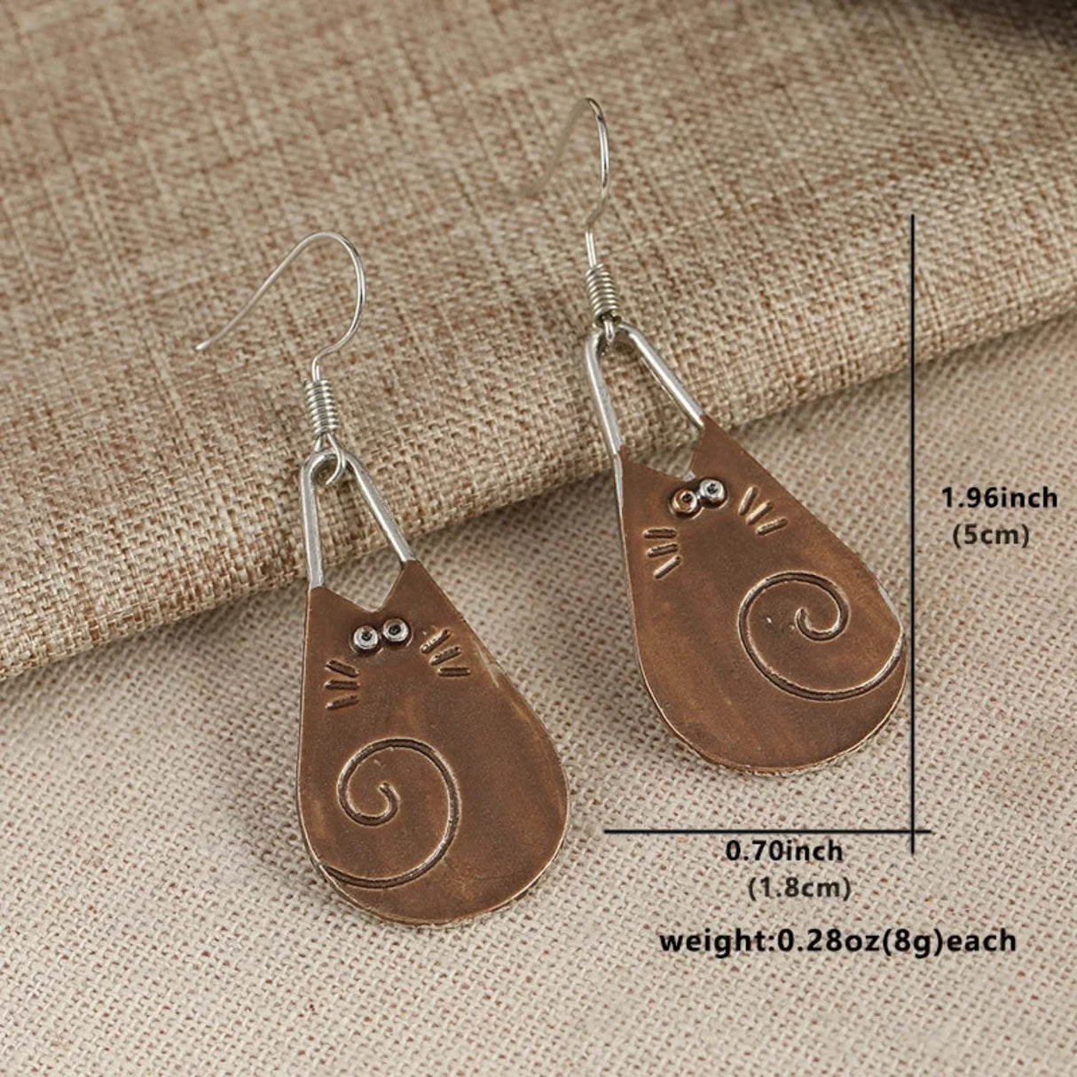Cute cat earrings, holiday jewelry for women's holiday