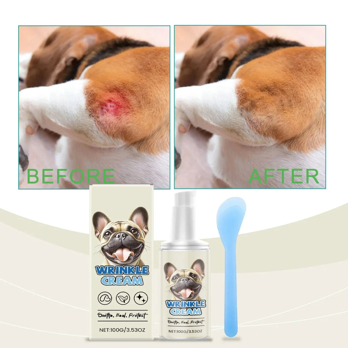 Wrinkle Cream Moisturizing Paste For Dogs Anti-Itch Cream For Dogs Moisturizing Cream Relieves Dry And Itchy Skin 1pc,100G