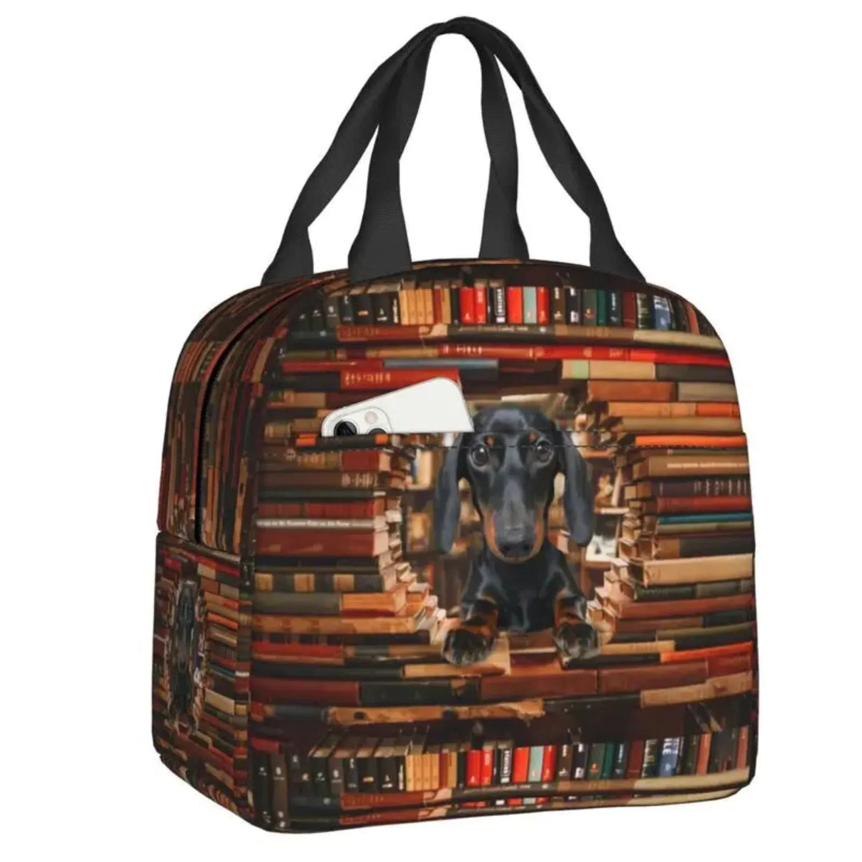 Kawaii Dachshund Dogs Insulated Lunch Tote Bag for Women Wiener Sausage Dog Portable Cooler Thermal Bento Box Work School Travel