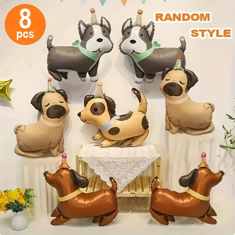8 pet dog balloons, 25.98 inches high, long-lasting seal, sturdy and durable, suitable for birthday party decoration, etc