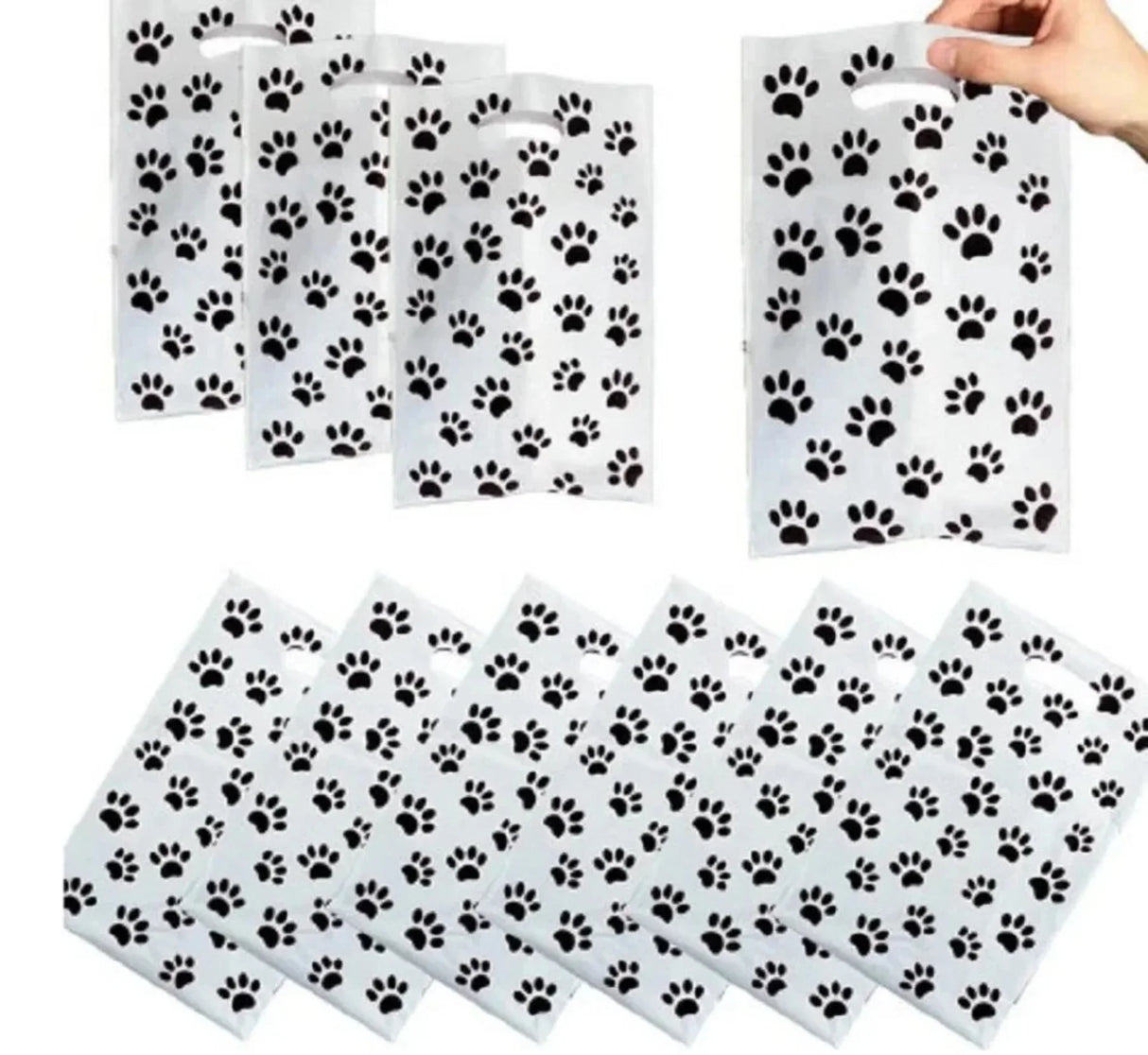 Puppy Themed Birthday Decorations Black White Arts Dog and Cat Paw Party Supplies Disposable Tablecloth Napkins kids Baby shower