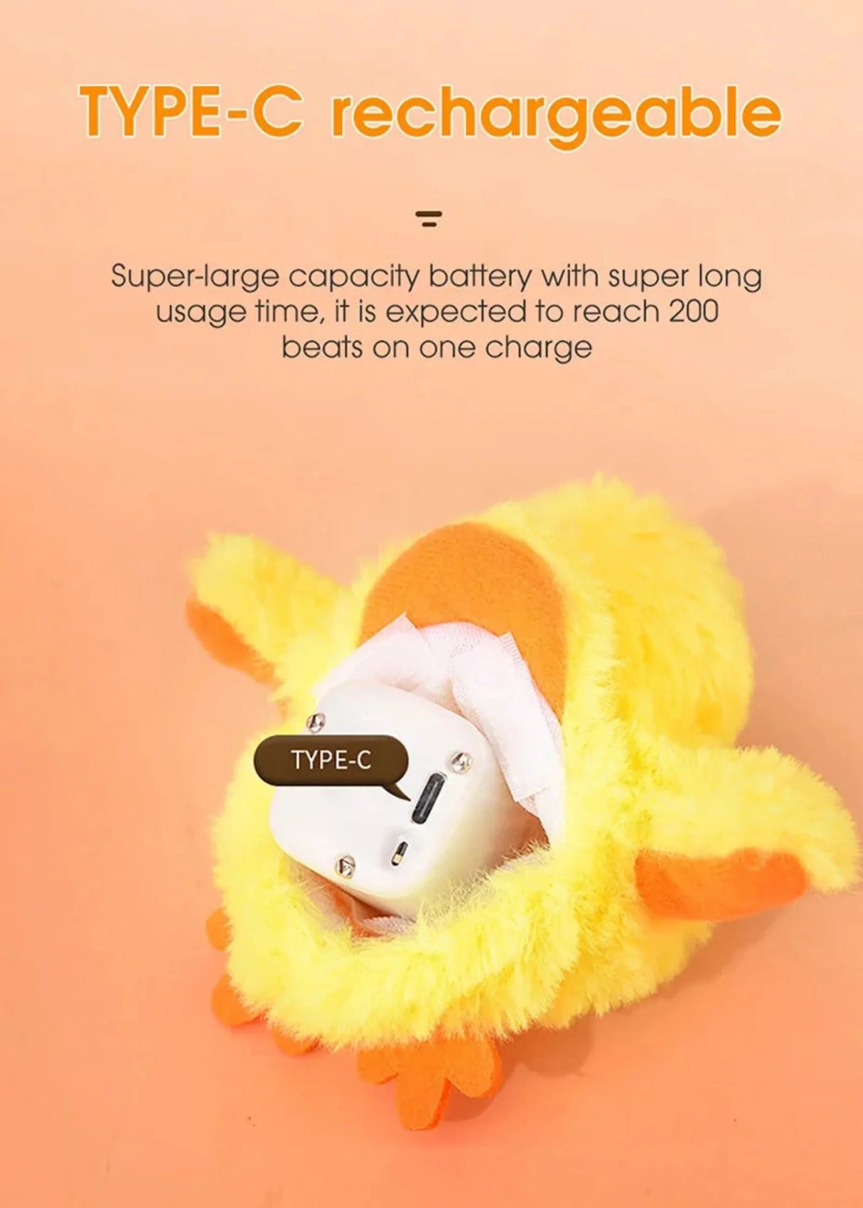 Flapping Duck Cat Toys Interactive Electric Bird Toys Washable Cat Plush Toys with Vibration Sensor Cats Game Toys Kitten