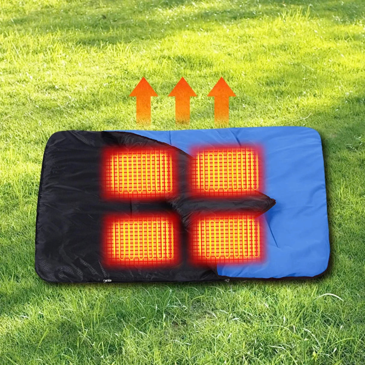 Electric Heated Pet Sleeping Bag Waterproof Heating Dog Sleeping Bag 3 Levels Heated Warming Cat Sleeping Bag for Indoor Outdoor