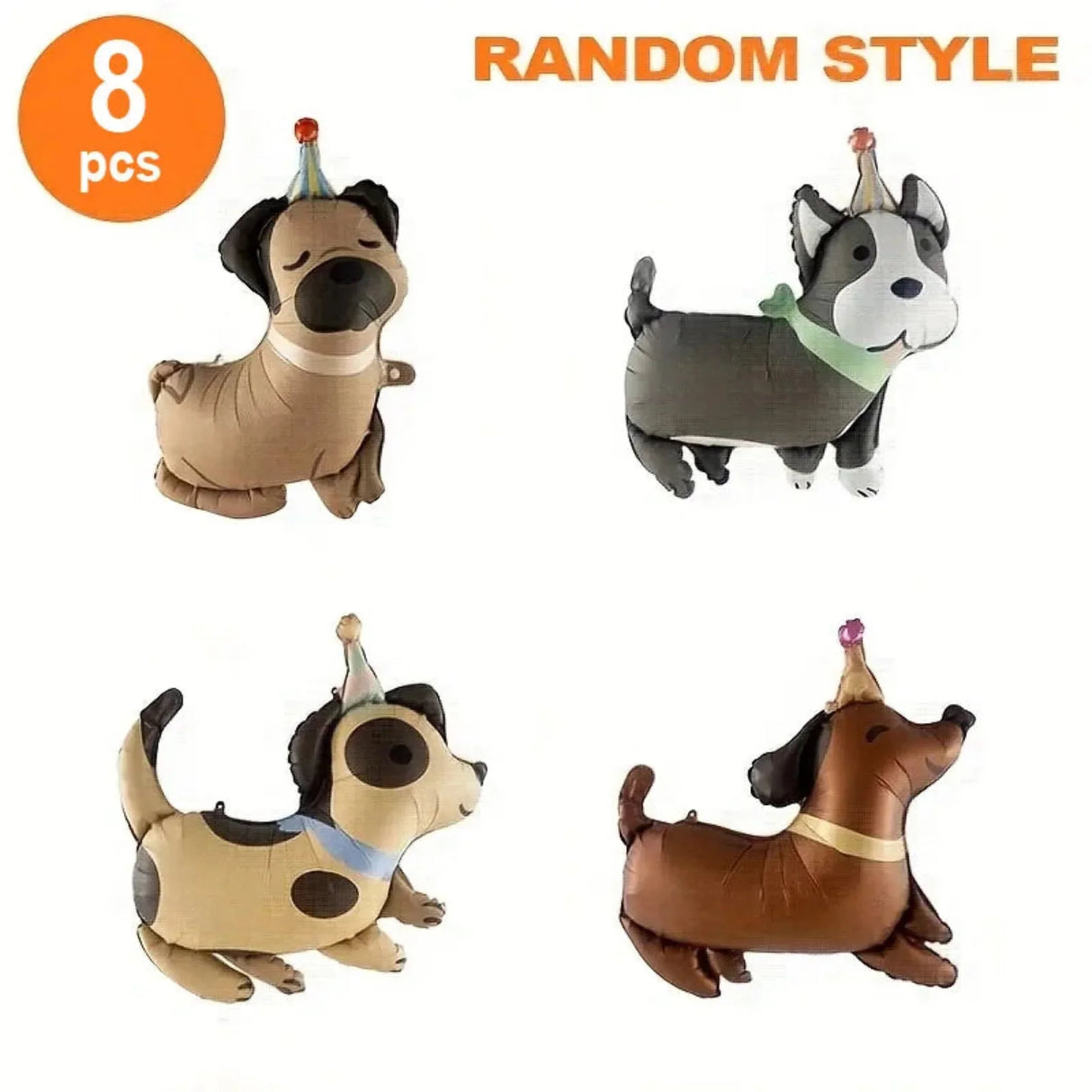 8 pet dog balloons, 25.98 inches high, long-lasting seal, sturdy and durable, suitable for birthday party decoration, etc