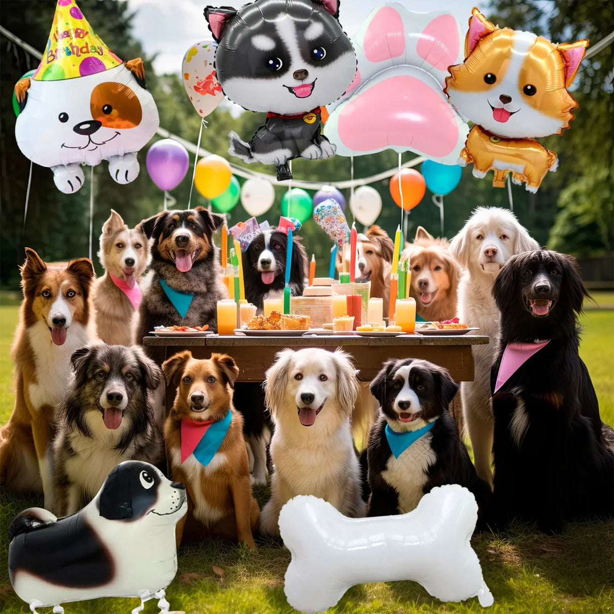 Puppy Party Decorations Balloons,7pcs Puppy Balloons Including Puppy Paw Foil Balloon & Dog Balloons Foil Balloons for Boys Kids