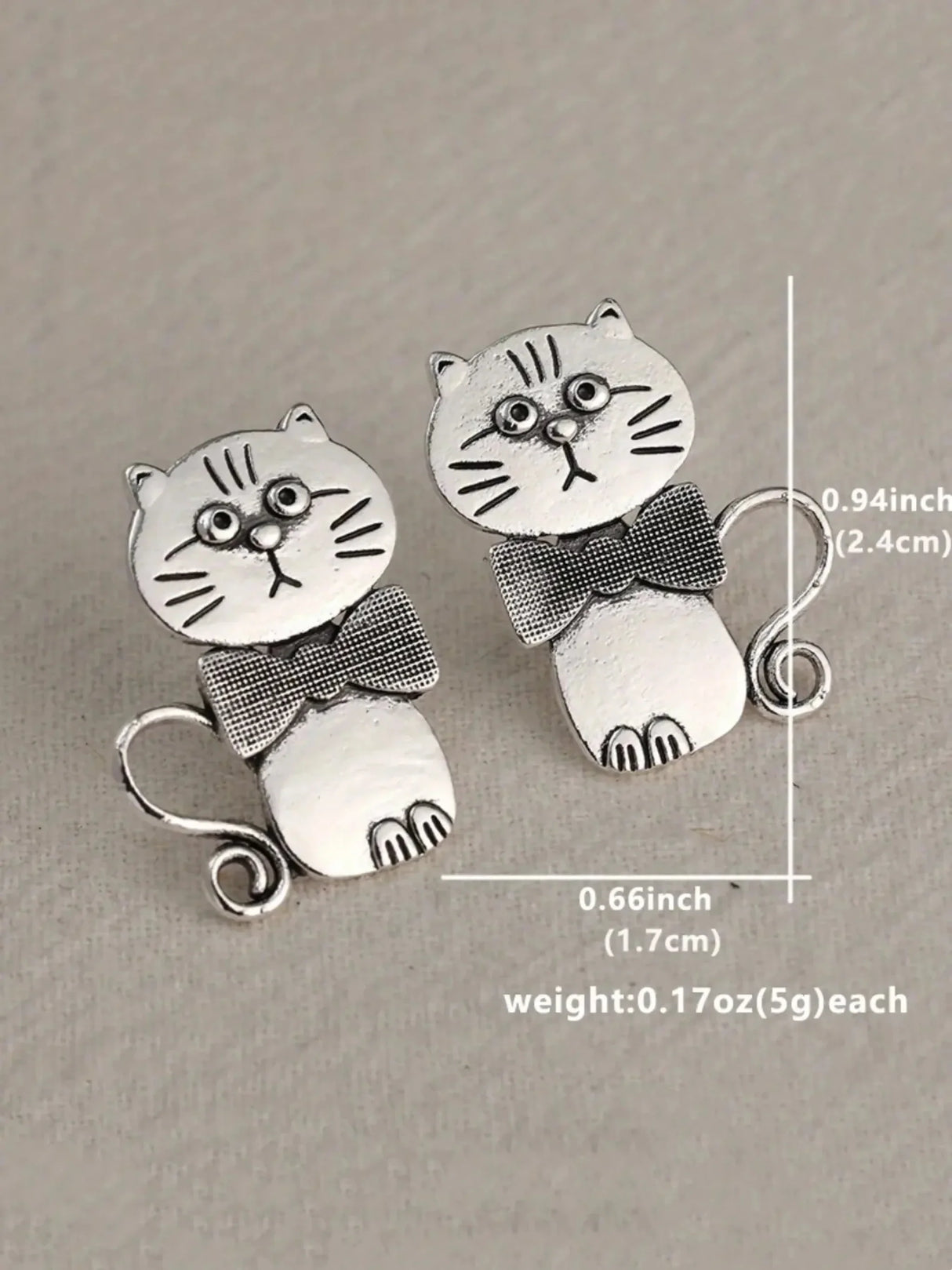 Cute cat earrings, holiday jewelry for women's holiday