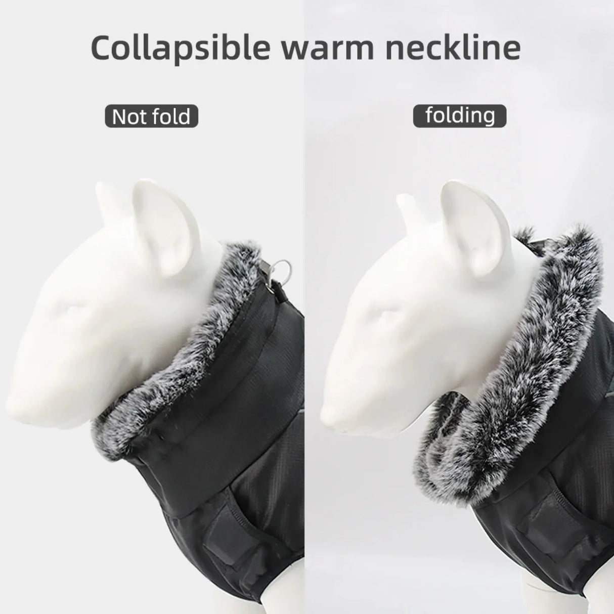 Stay Dry in Style  Waterproof Large Dog Clothes with Warm Furry Collar