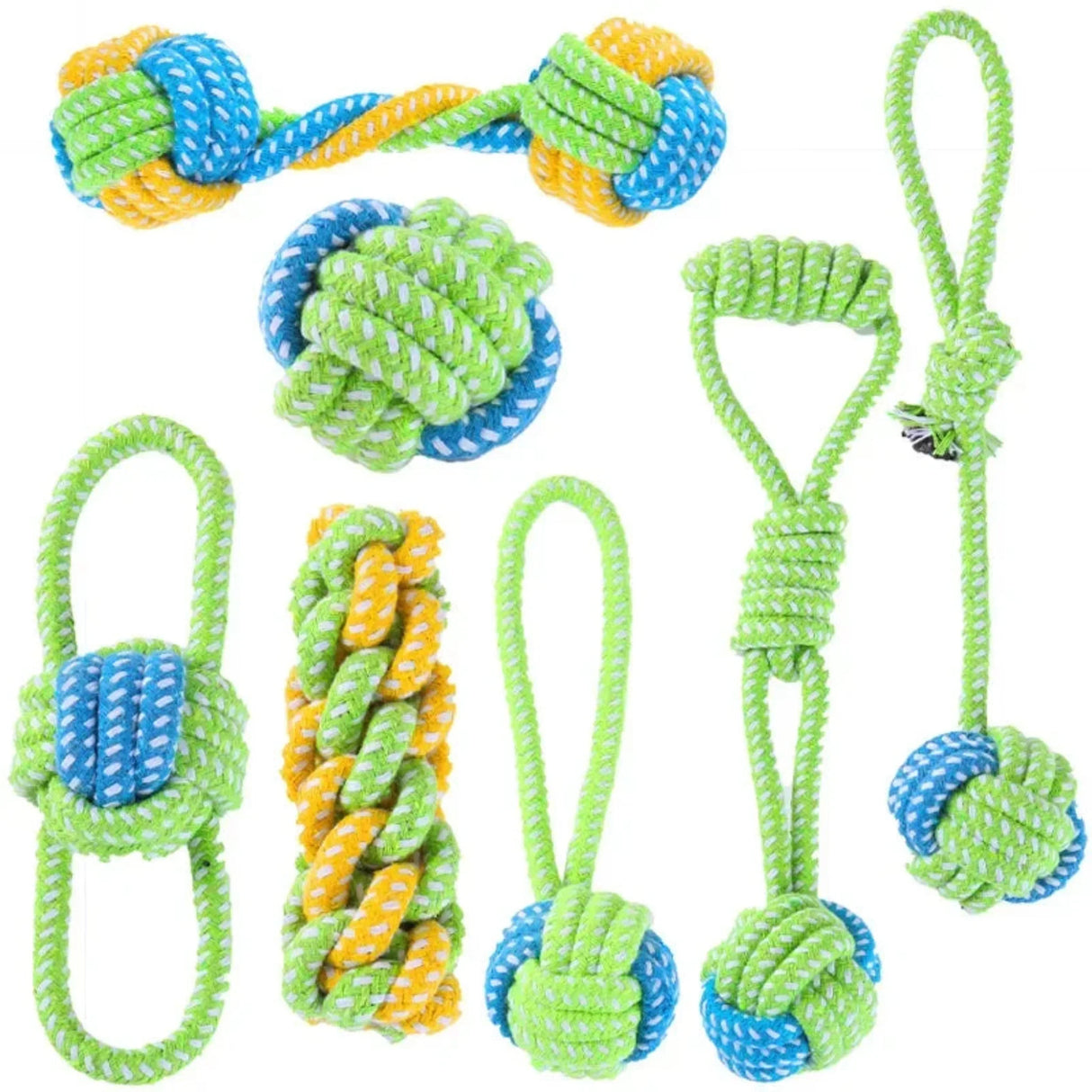 Juguetes para perros pequeños y grandes, juguetes interactivos de cuerda de algodón, mini juguetes para perros, pelota para perros, accesorios, cepillo de dientes, juguete para masticar para cachorros
