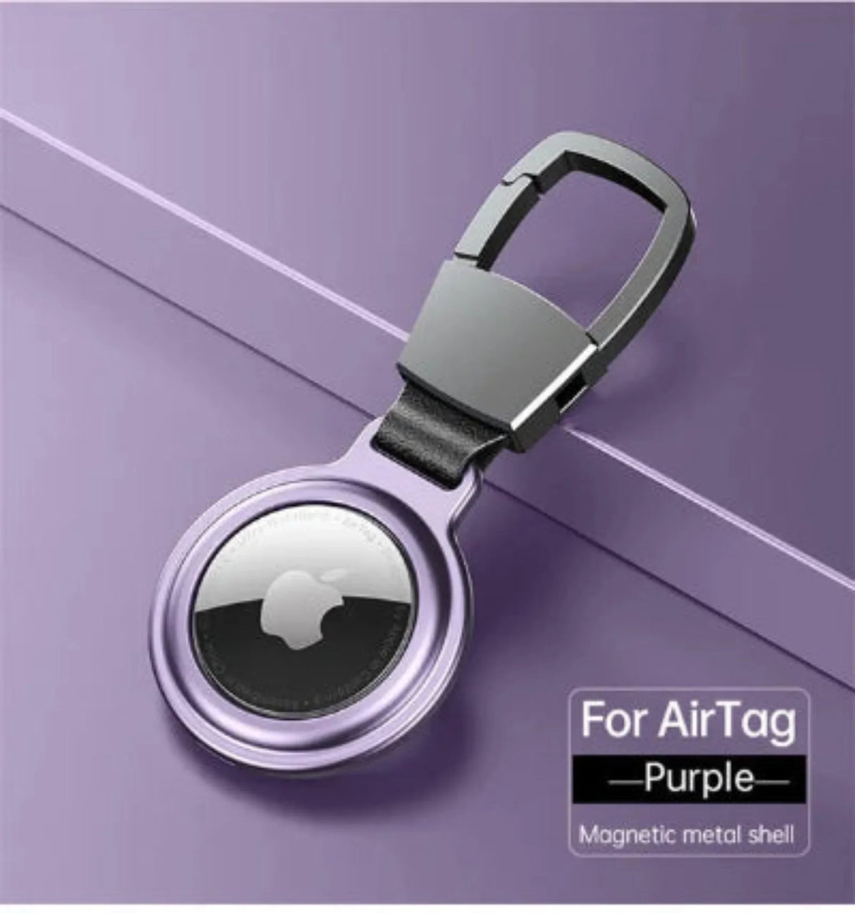 Metal Magnetic Anti-Lost Keychain Holder Case for Apple Airtag Air Tag Dog Cat Pet Collar Locator Tracker Protective Full Cover