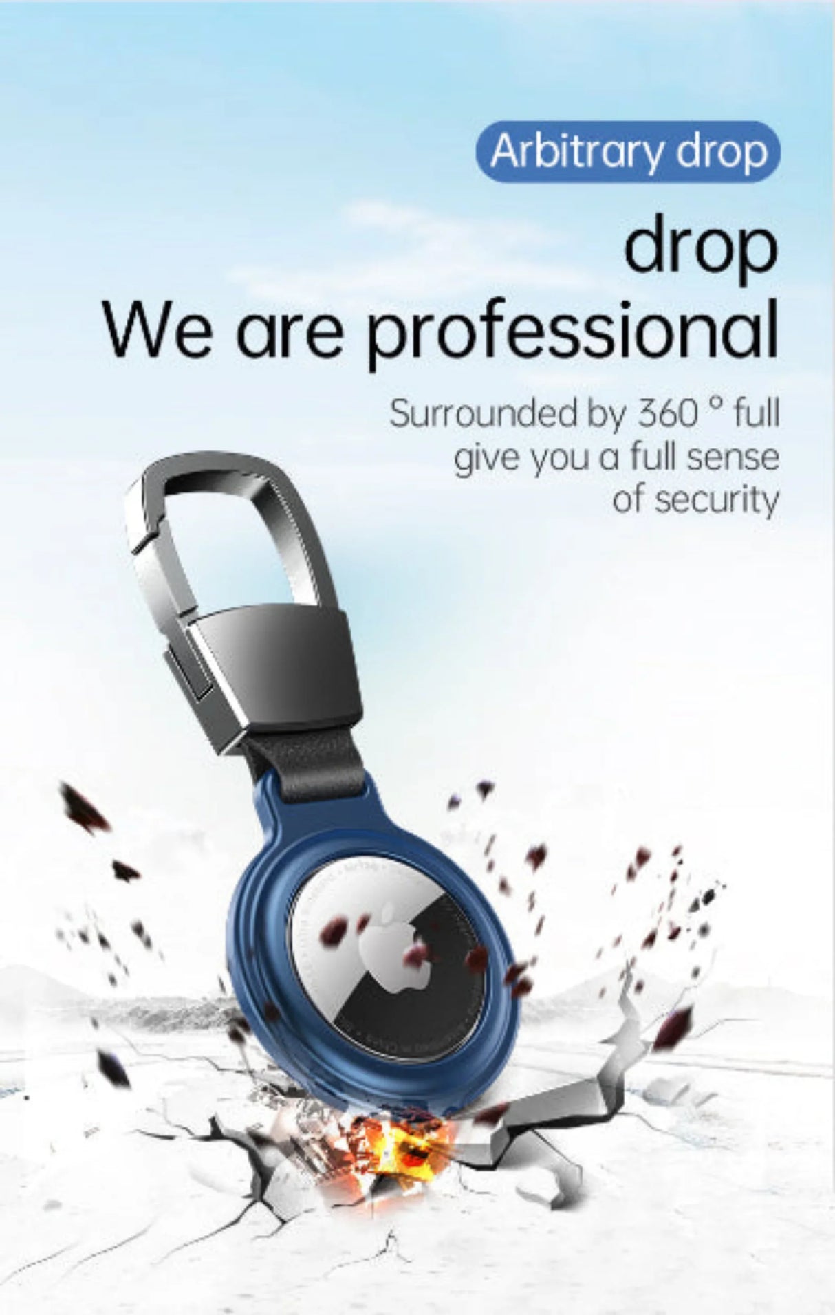 Metal Magnetic Anti-Lost Keychain Holder Case for Apple Airtag Air Tag Dog Cat Pet Collar Locator Tracker Protective Full Cover