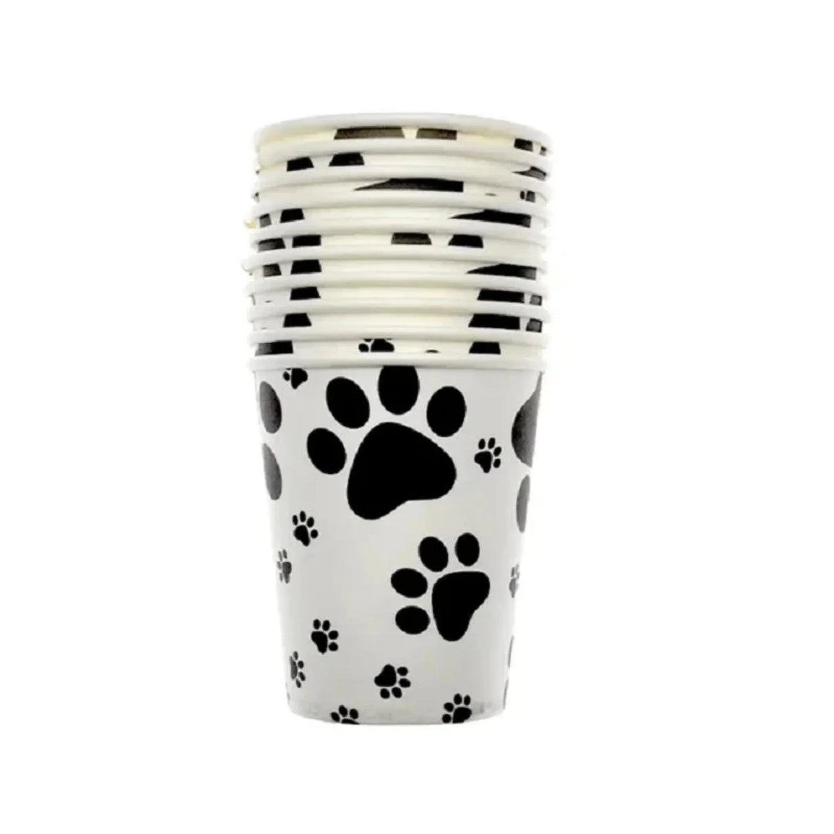 Puppy Themed Birthday Decorations Black White Arts Dog and Cat Paw Party Supplies Disposable Tablecloth Napkins kids Baby shower