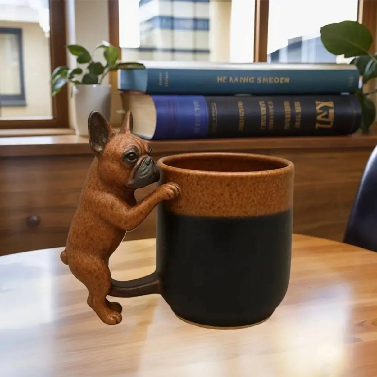 Cute Dog Handle Ceramic Mug Large Capacity Creative Dog Handle Coffee Cup Mug Gift Home Decoration