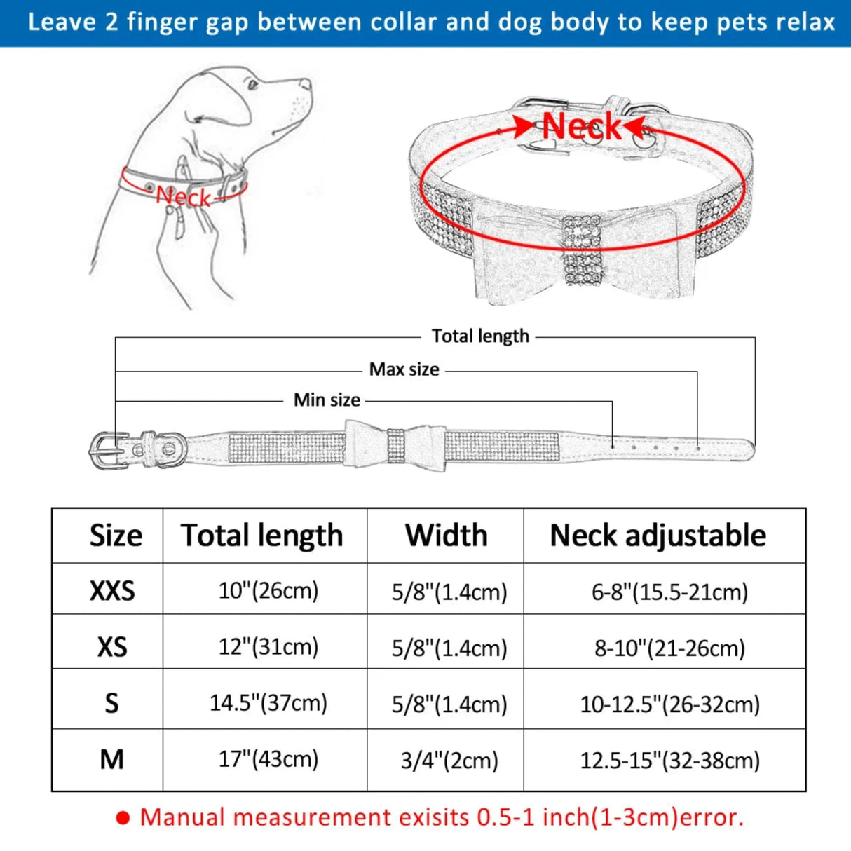 Small Medium Bling Rhinestone Suede Leather Bowknot Accessories Dog Collar Adjustable Pet Puppy Kitten Pug Necklace Collars