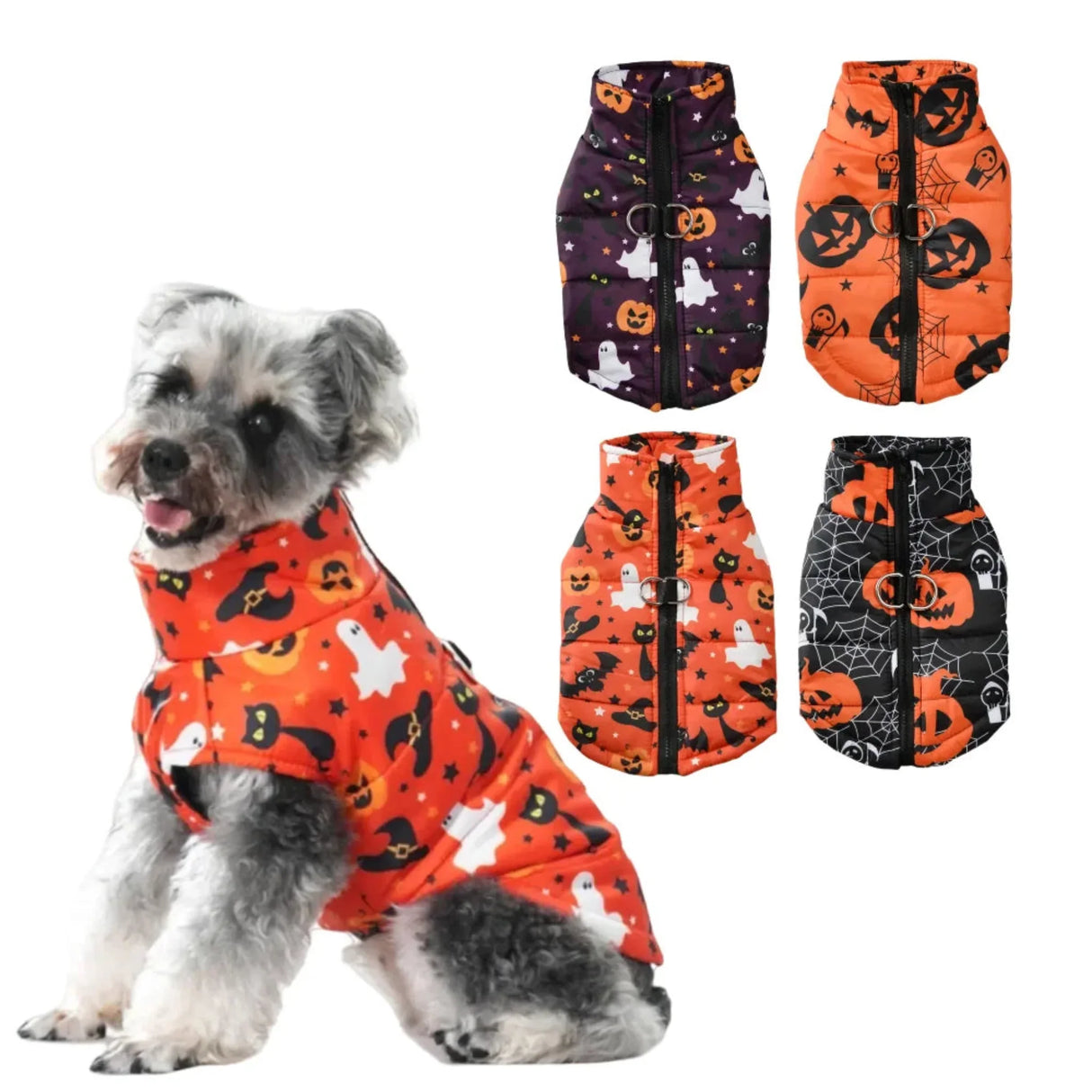 Winter Dog Clothes Halloween Pets Coat Cute Pumpkin Print Puppy Jacket Festival Puppy Gift Party Pet Schnauze Chihuahua Costume