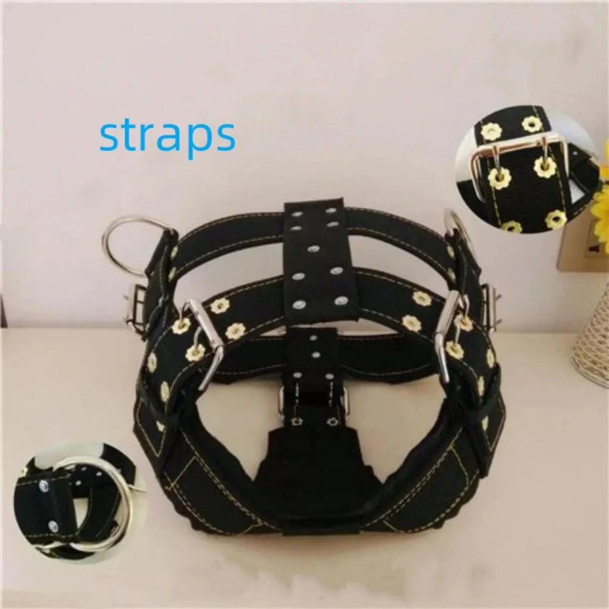 Durable Large Dog Harness Traction Rope Pit Bull Dog Muscle Training Carrying Strap Vest Adjustable Quick Control Pet Supplies