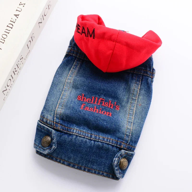 Spring Denim Dog Vest Shih Tzu Clothes for Small Dogs Yorkshire Terrier Puppy Jeans Jacket for Chihuahua Apparel Cat Clothes