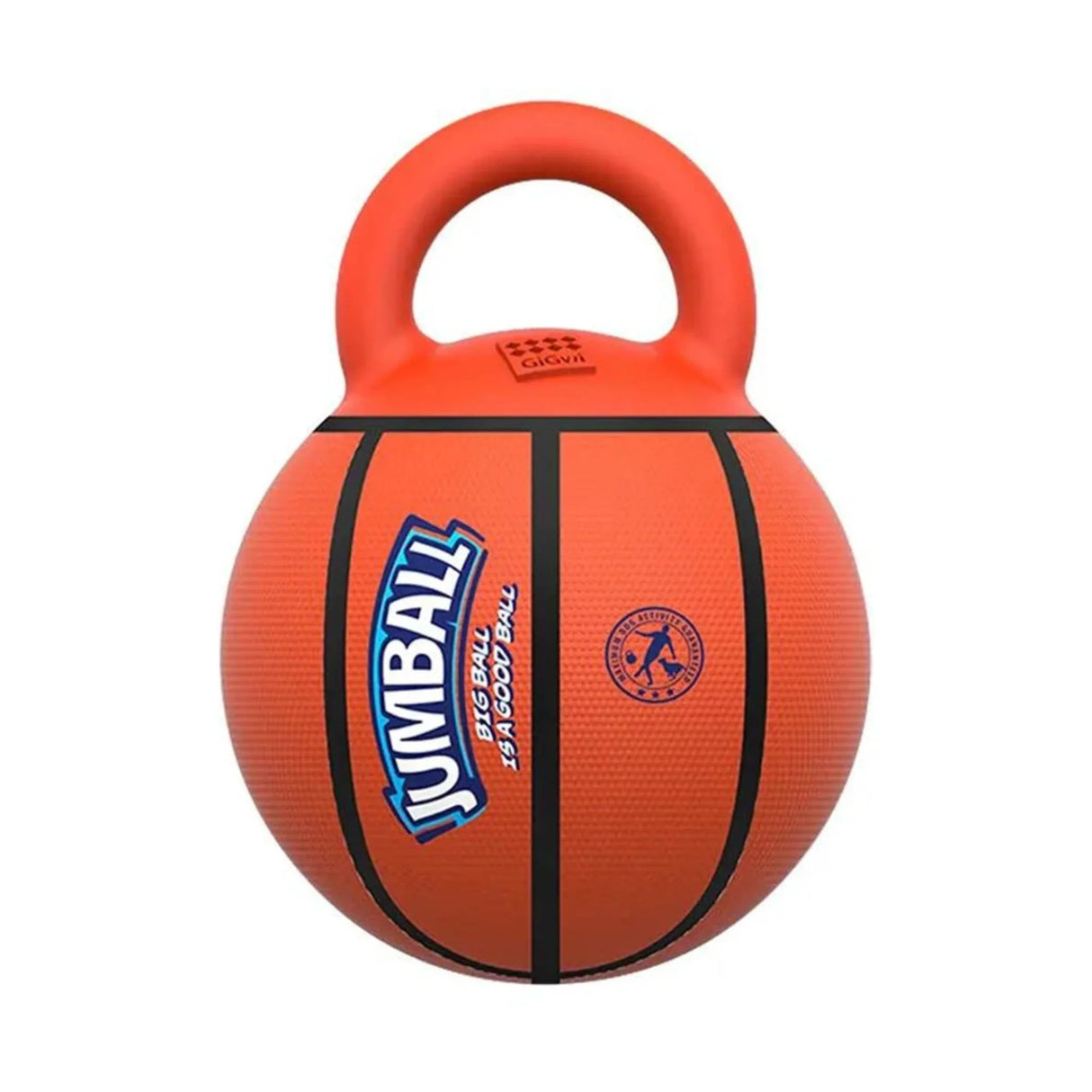 Pet Dog Toy Ball Bite-Resistant Basketball Rubber Handle Indestructible, Large and Small Dog Training Interactive Game Ball Toy