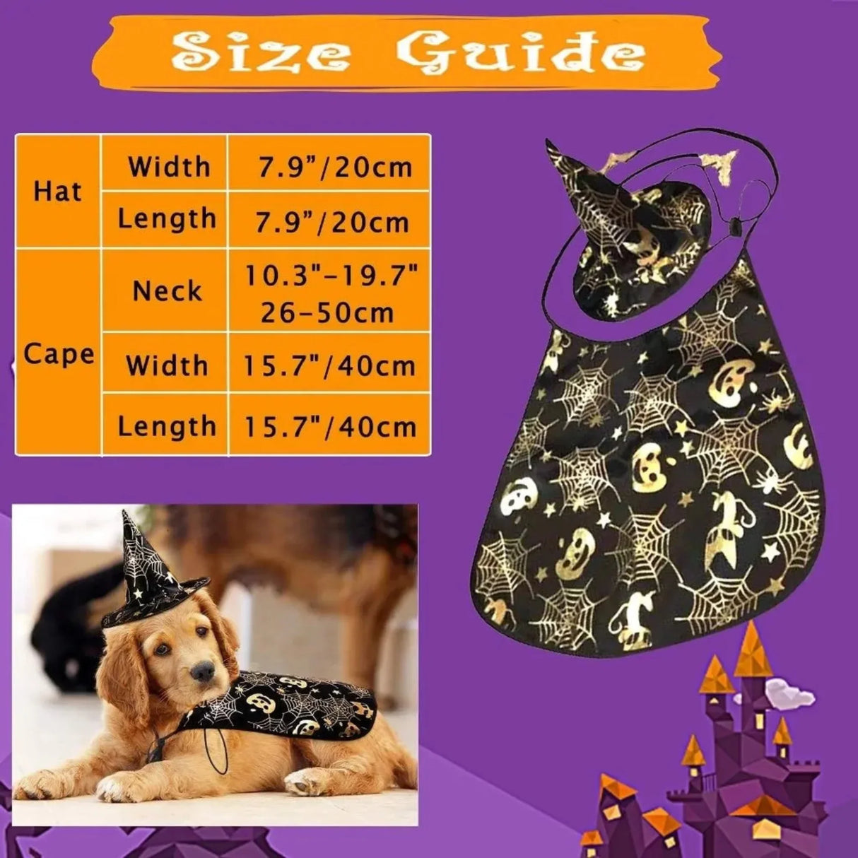 Cool Pumpkin Pet Halloween Costumes Cape Bat Adjustable Cats Cosplay Clothes Soft Black Halloween Dog Cloak Hat Dogs