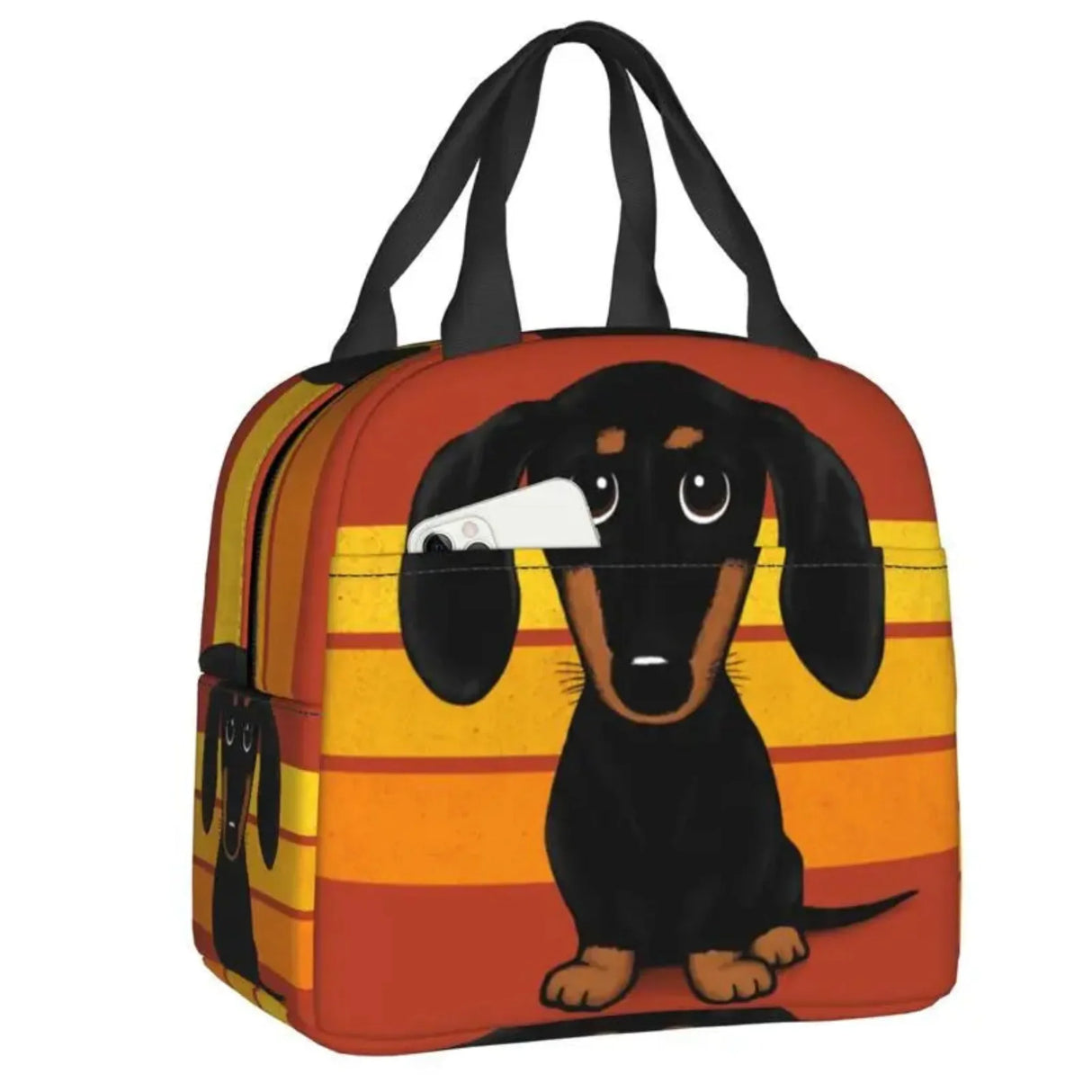 Kawaii Dachshund Dogs Insulated Lunch Tote Bag for Women Wiener Sausage Dog Portable Cooler Thermal Bento Box Work School Travel
