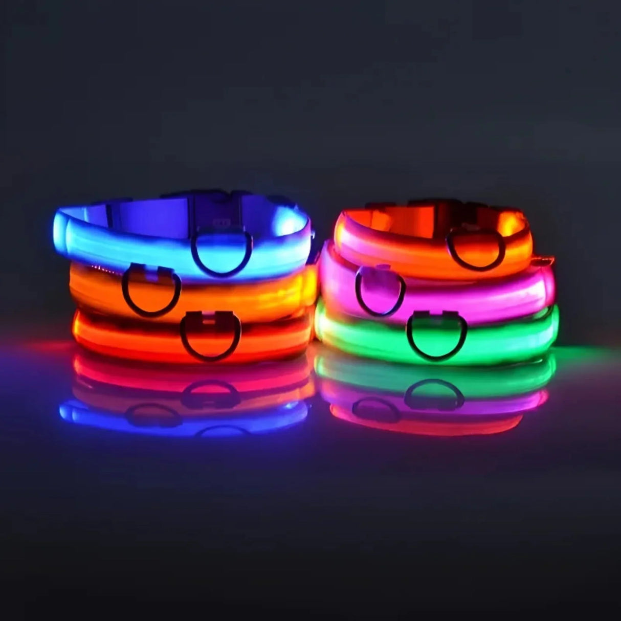 Dog Collar Nylon LED Night Safety Flashing Glow In The Dark Pet Dog Leash pet Dogs Luminous Fluorescent dog accessories collar