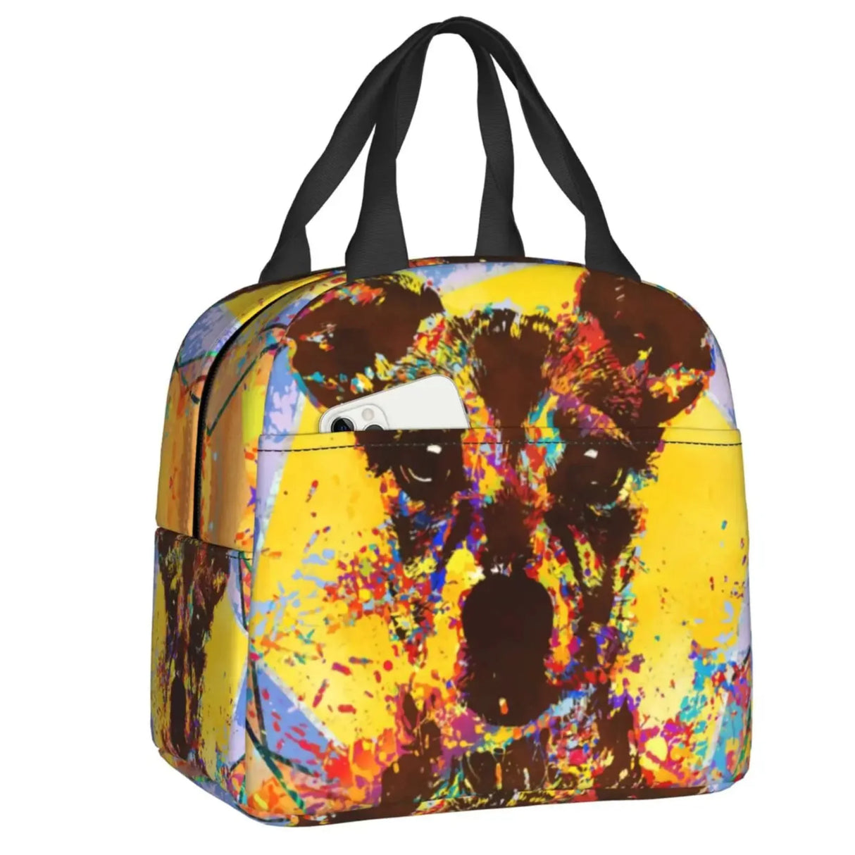 Custom Cute Jack Russell Terrier Running Dog Lunch Bag Women Warm Cooler Insulated Lunch Box for Kids School