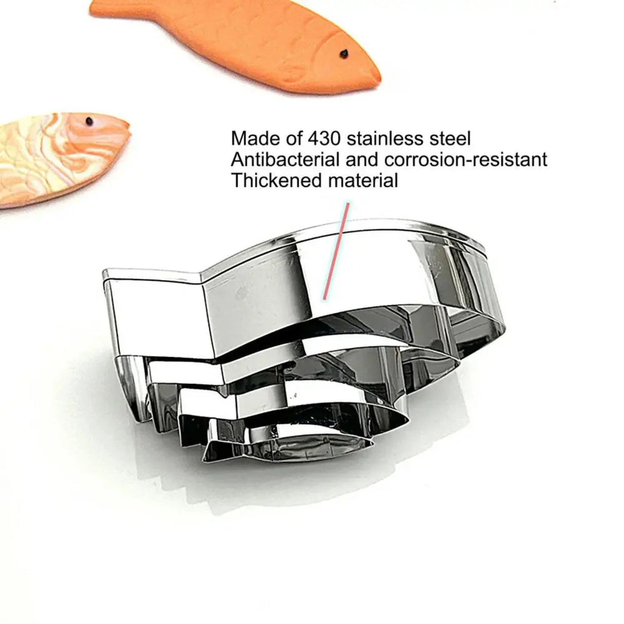 4pcs Fish Cookware Stainless Steel Biscuit Mold Cookie Cutter Fondant Cake Decorating Tools