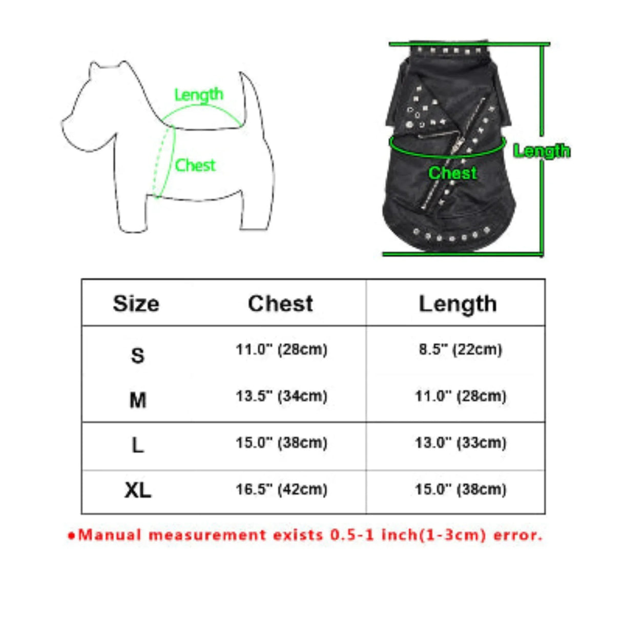 Cool Dog Leather Jacket Coat Warm Winter Pet Clothing Outfit French Bulldog Clothes Coats for Small Medium Dogs