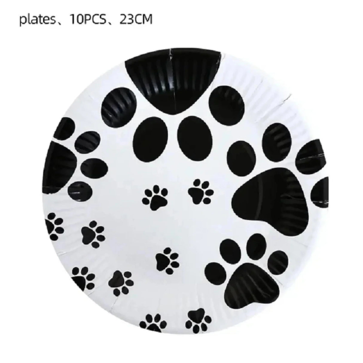 Puppy Themed Birthday Decorations Black White Arts Dog and Cat Paw Party Supplies Disposable Tablecloth Napkins kids Baby shower