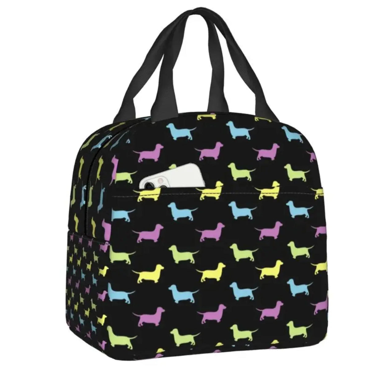 Kawaii Dachshund Dogs Insulated Lunch Tote Bag for Women Wiener Sausage Dog Portable Cooler Thermal Bento Box Work School Travel