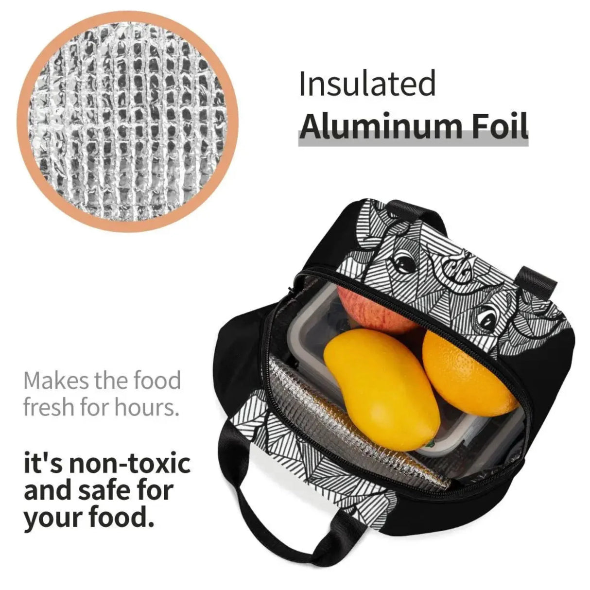 Custom French Bulldog Puppy Thermal Insulated Lunch Bags Women Portable Lunch Container for School Multifunction Food Box