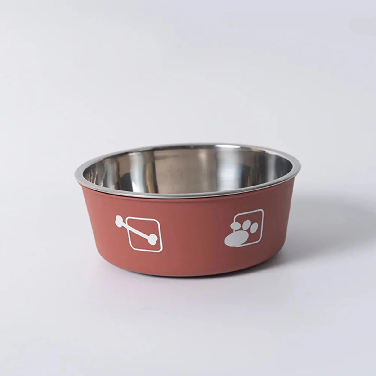 Stainless Steel Pet Bowl Double Layer Thickened Durable Anti-slip Dog Bowl Anti-knock Over Dog Food Bowl Pet Feeder Water Basin