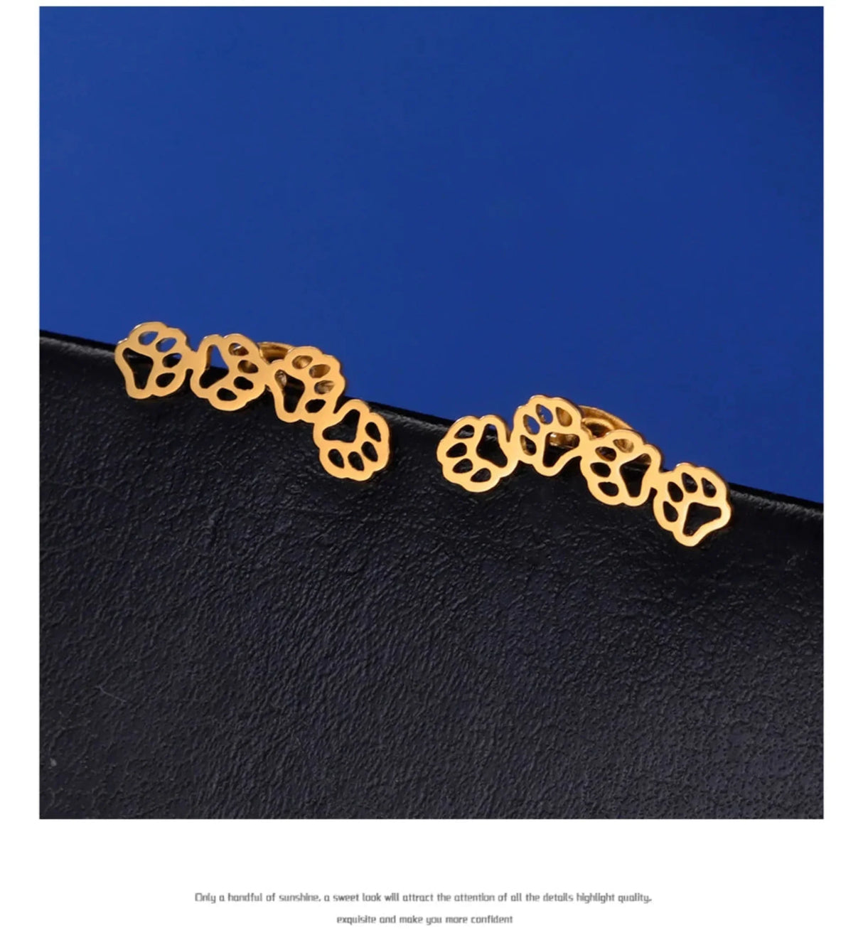 Unift Cute Dog Cat Paw Stud Earrings for Women Fashion Animal Paw Print Jewelry Stainless Steel Accessories Pet Lover Party Gift