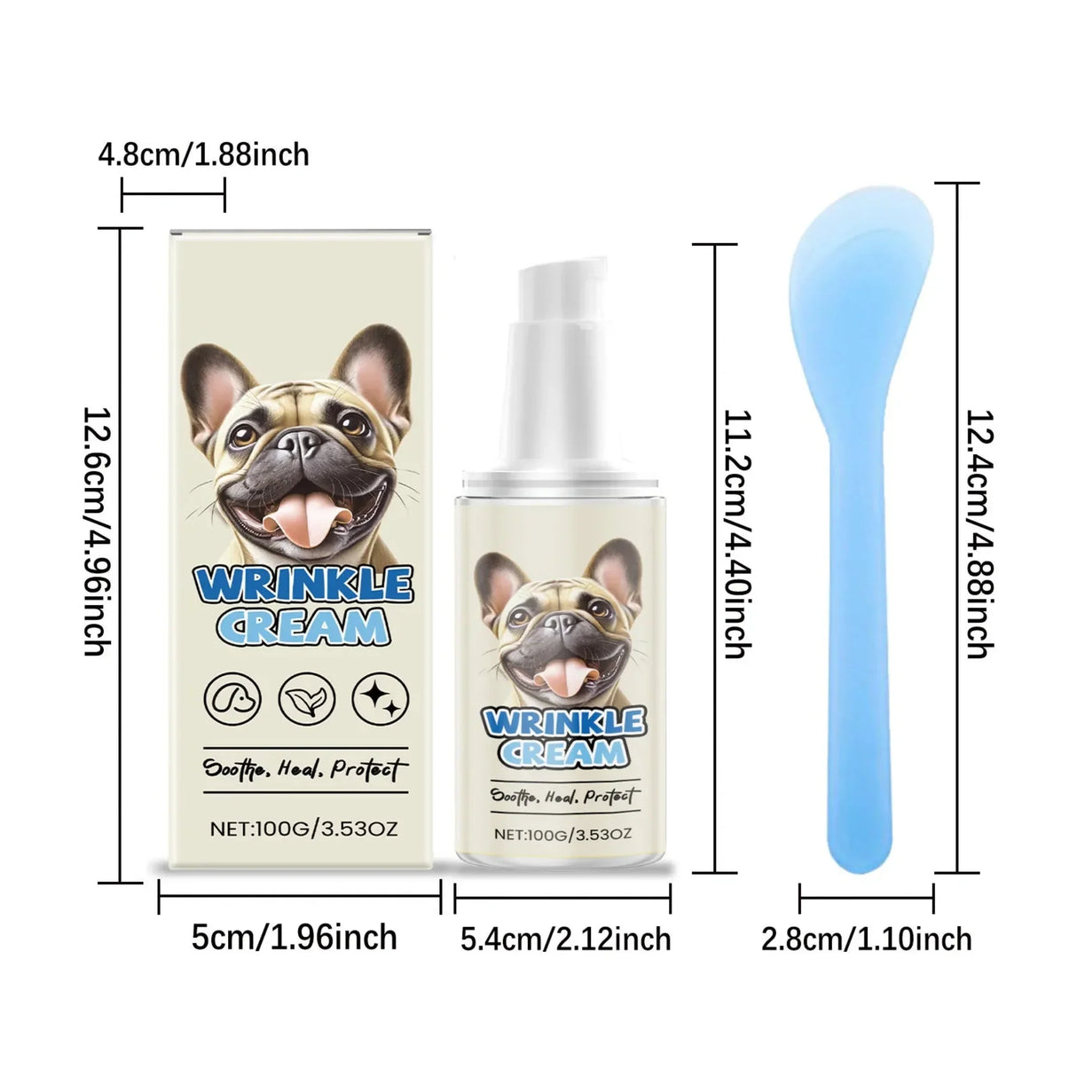 Wrinkle Cream Moisturizing Paste For Dogs Anti-Itch Cream For Dogs Moisturizing Cream Relieves Dry And Itchy Skin 1pc,100G