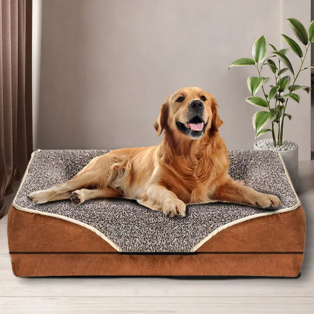 An oversized dog bed removable washable for all seasons, pet bed sofa, comfortable and soft cat sofa bed with raised edges,