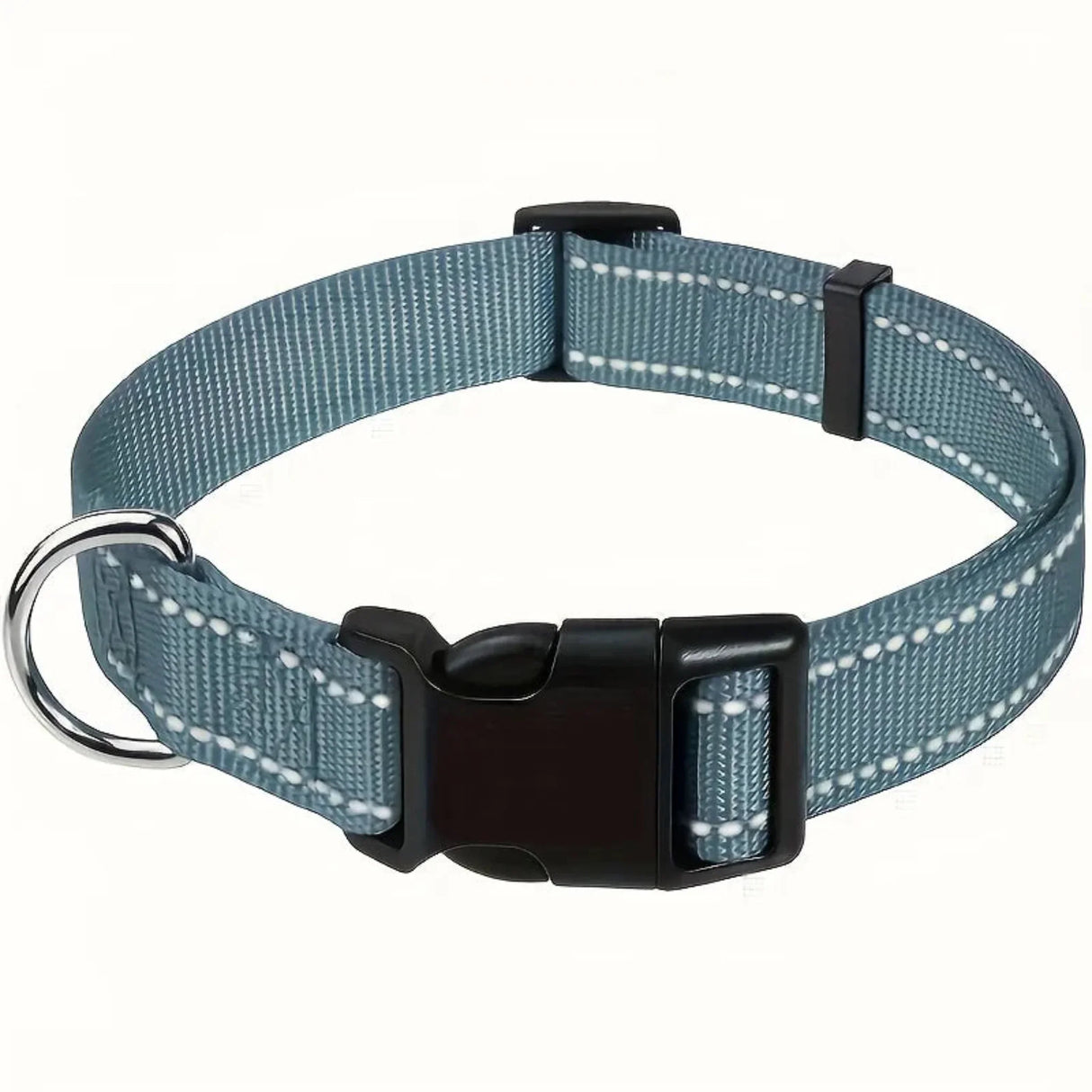 Secure & Adjustable  Dog Collar - High-Visibility Reflective Nylon, Perfect for Nighttime Safety, Comfort Fit with Quick Release