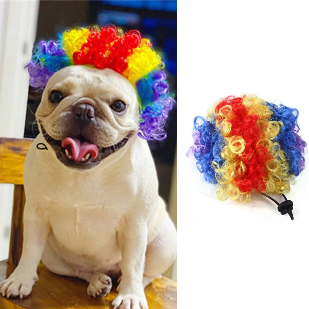 Pet Wigs Explosive Heads Clown Hair Accessories Cats Dogs Halloween Costumes Christmas Funny Pet Hair Accessories