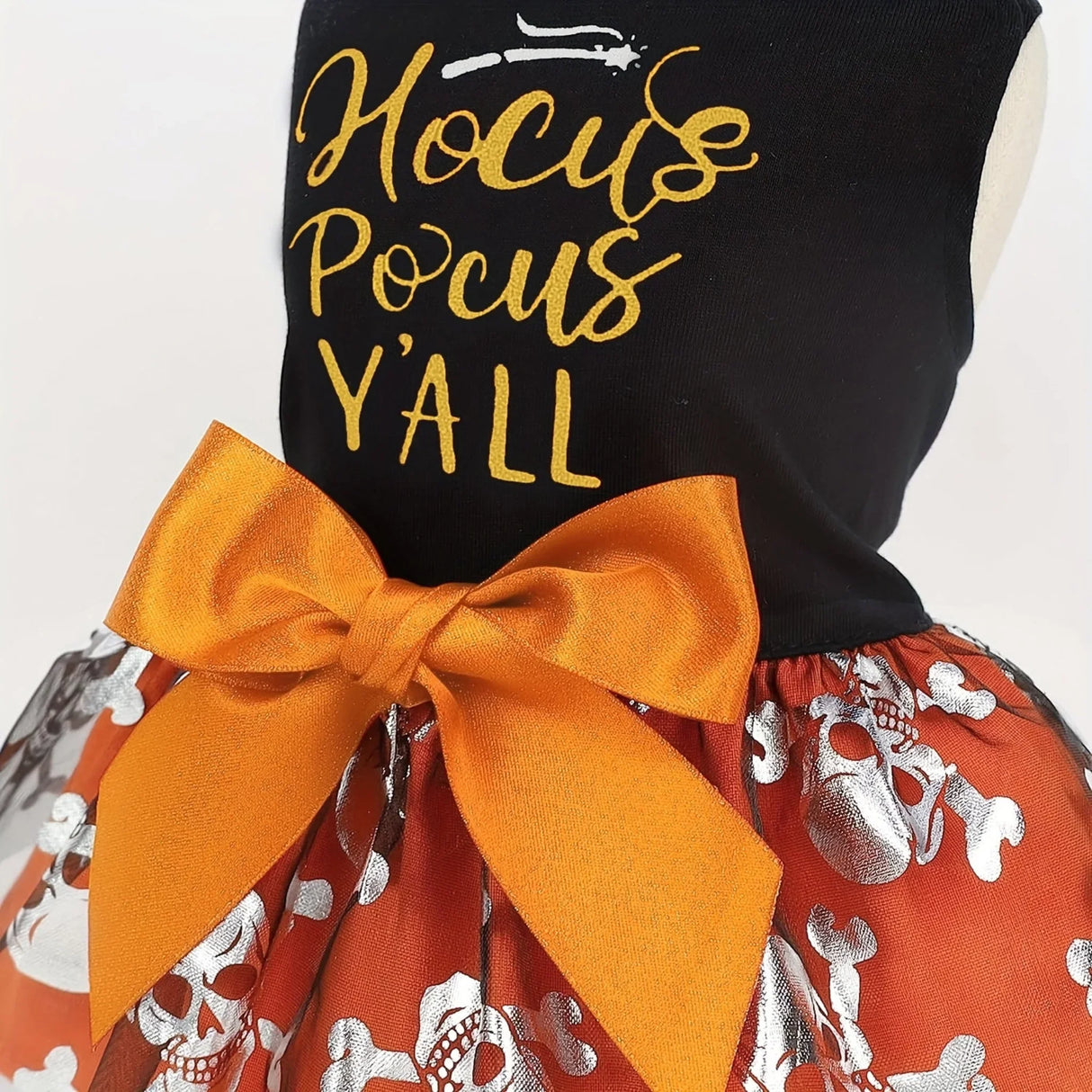 Funny Dog Halloween Tulle Dress, Holiday Dog Clothes For Small Dogs Girl, Funny Pirate Skull Pet Costume, Witch Cat Outfit