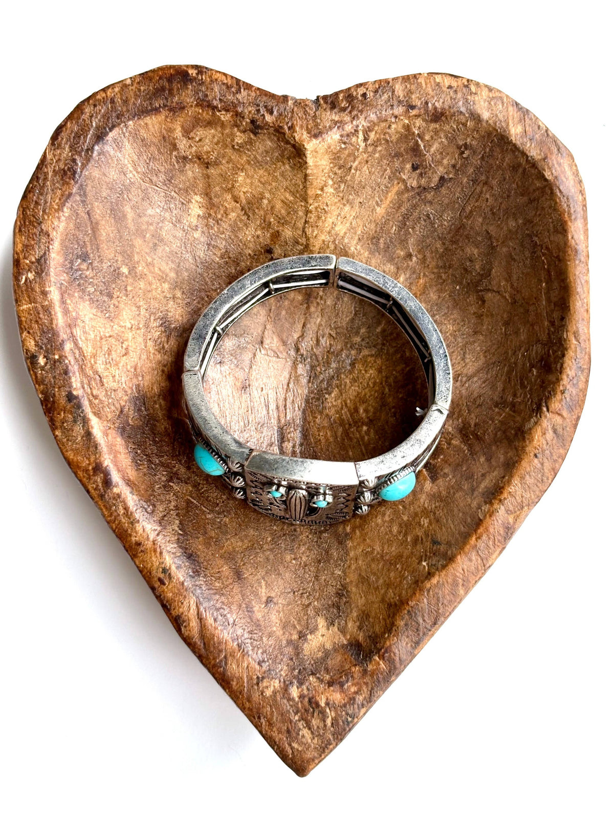 Western Cactus Stone Stretch Bracelet