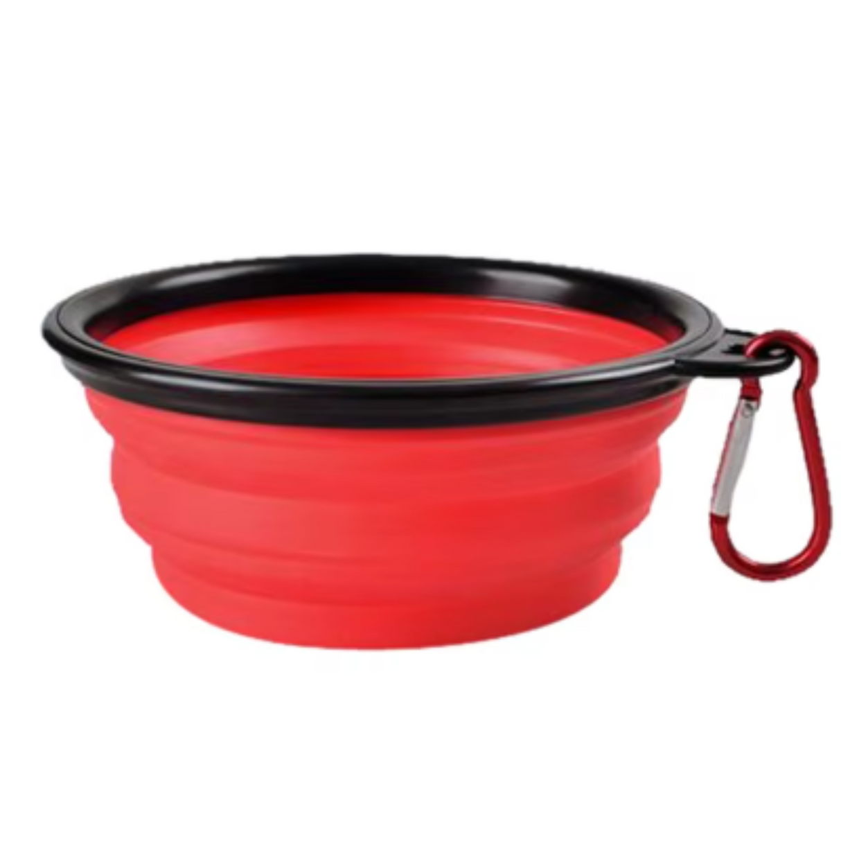 Collapsible Pet Silicone Dog Food Water Bowl Outdoor Camping Travel Portable Folding  Supplies   Dishes with Carabiner