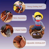 [Cowboy Rider Dog Costume] Adjustable Large Cowboy Rider Dog Costume - Fits Pets 38.5-99lb for Halloween & Parties, Autumn, Spring