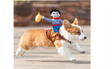 [Cowboy Rider Dog Costume] Adjustable Large Cowboy Rider Dog Costume - Fits Pets 38.5-99lb for Halloween & Parties, Autumn, Spring