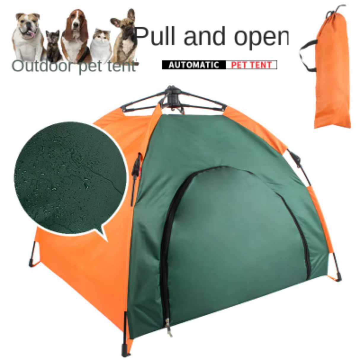 Outdoor Pet Tent Rainproof and Sun Protection Automatic Foldable Cat House Kennel  Portable Pet Bed Car Dog Camping Tent